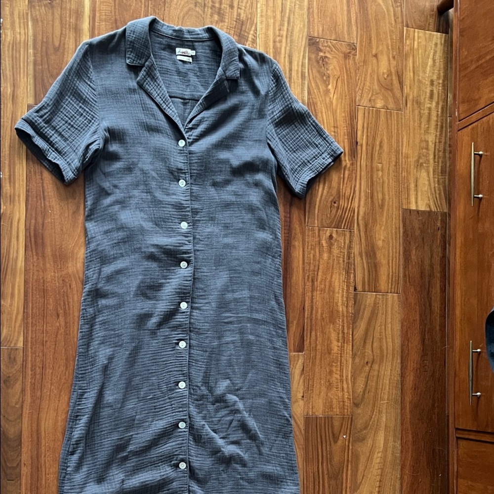 Faherty Cotton Double Gauze Shirt Dress